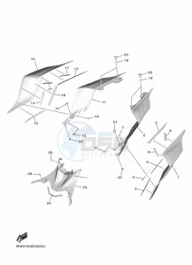 YZF600W YZF-R6 (BN6V) drawing SIDE COVER