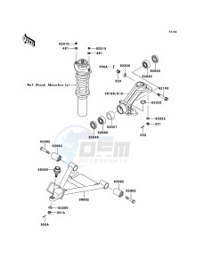 MULE 3010 DIESEL 4x4 KAF950B6F EU drawing Front Suspension