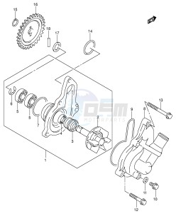 DR-Z400 (E1) drawing WATER PUMP