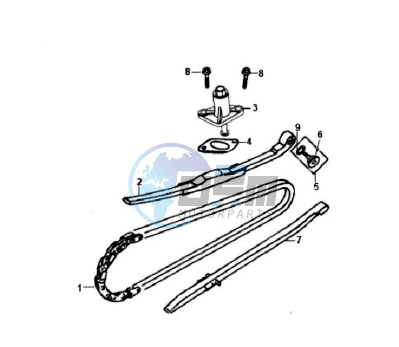 CHAIN / CHAIN TENSIONER / CHAIN GUIDE