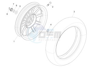 Liberty 125 4t 3v ie e3 drawing Rear Wheel