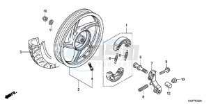 NSC50MPDE NSC50MPDE UK - (E) drawing 30 REAR WHEEL