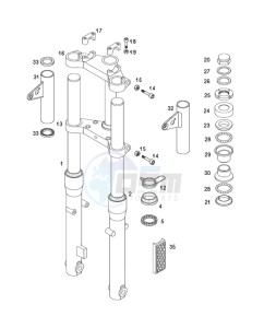 FLEXER_45kmh 50 drawing Front forks