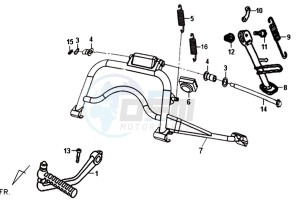 SYMPHONY 50 45KMH drawing CENTRAL STAND - SIDE STAND - KICKSTARTER PEDAL