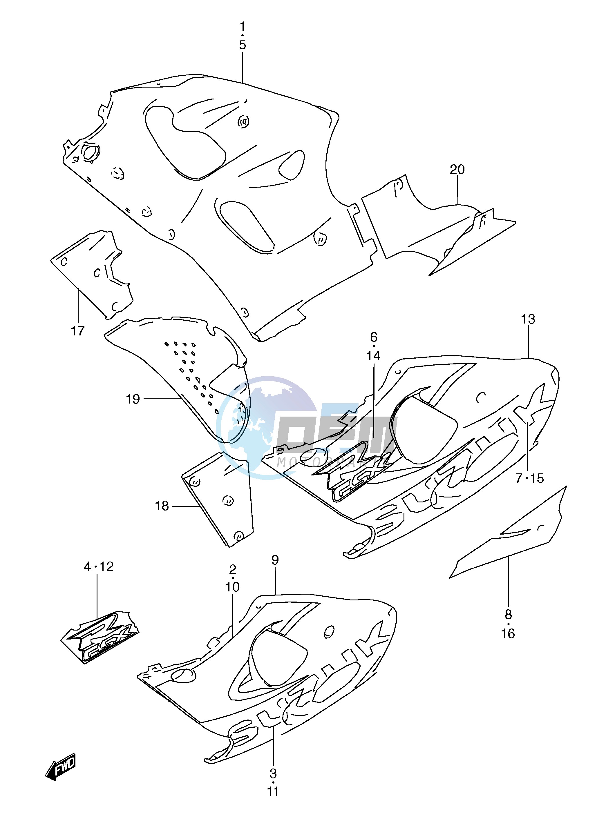 UNDER COWLING BODY (MODEL X)