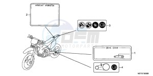 CRF450XC drawing CAUTION LABEL