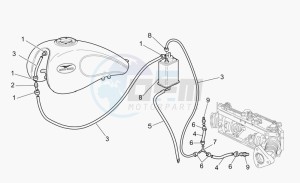 California 1100 Stone - Metal PI EV/EV Touring PI drawing Fuel vapour recover system