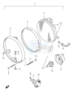 GSF600 (E2) Bandit drawing HEADLAMP (GSF600S US)