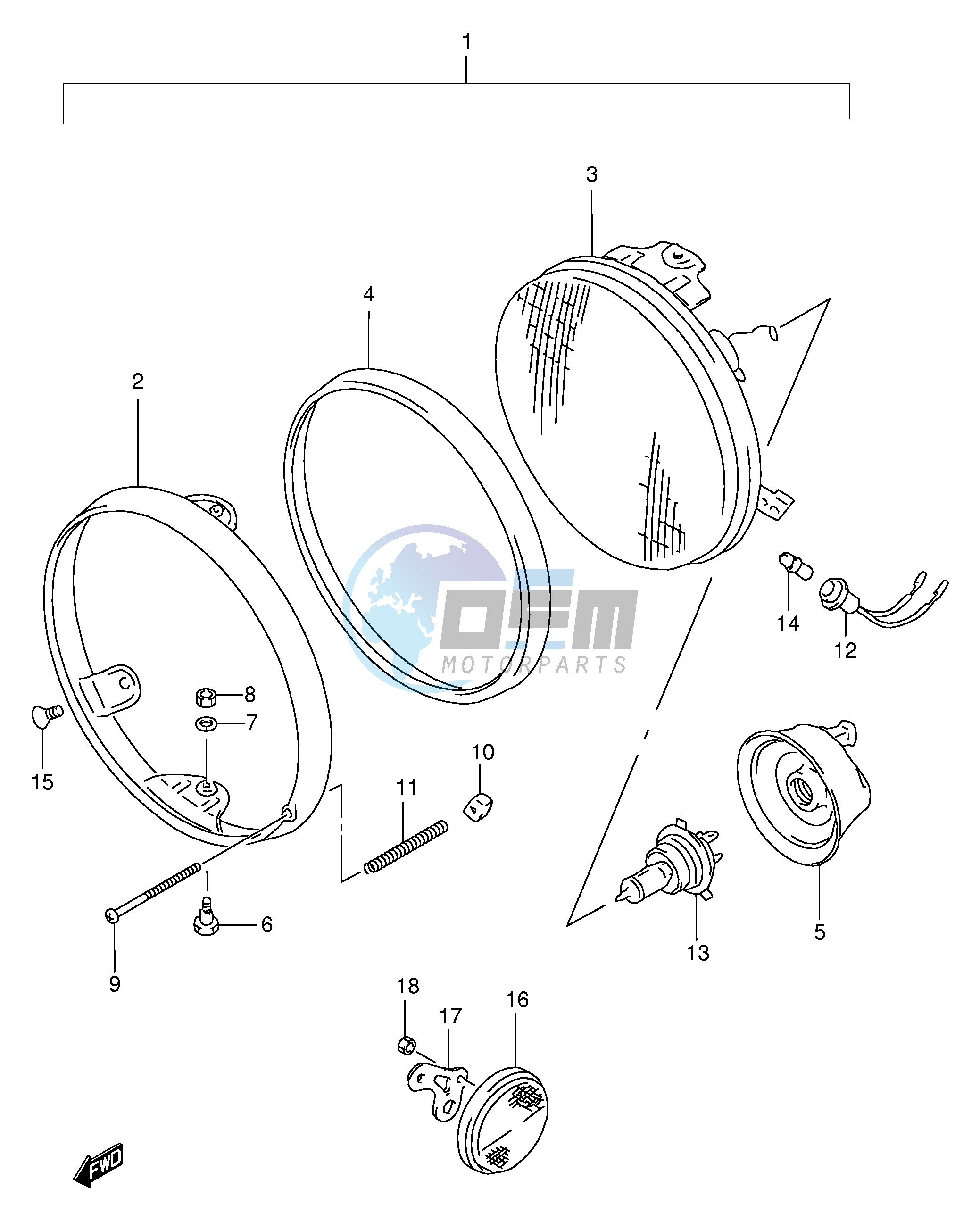 HEADLAMP (GSF600S US)