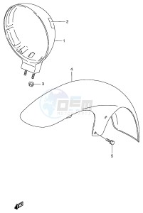 VS600GL (E2) INTRUDER drawing HEADLAMP HOUSING