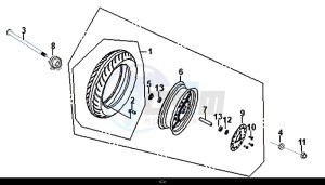 ORBIT III 50 (25 KM/H) (XE05W1-NL) (L8-M0) drawing FRONT WHEEL