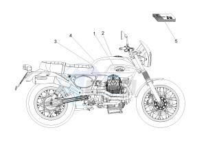 V7 II Stornello ABS 750 drawing Decal and plate set