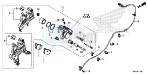 CRF1000DG CRF1000 - Africa Twin - Dual Clutch Europe Direct - (ED) drawing REAR BRAKE CALIPER