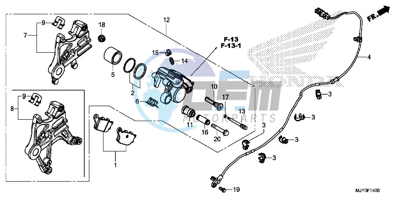 REAR BRAKE CALIPER