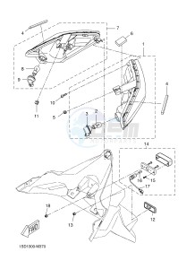 YP125RA (ABS) X-MAX 250 ABS (2DL2 2DL2 2DL2 2DL2) drawing TAILLIGHT