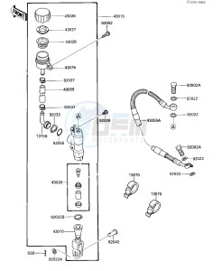 KX 125 F [KX125] (F1) [KX125] drawing REAR MASTER CYLINDER