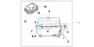 XL1000VA9 Europe Direct - (ED / ABS) drawing TOP BOX 45L UNPAINTED