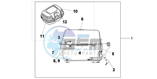 TOP BOX 45L UNPAINTED