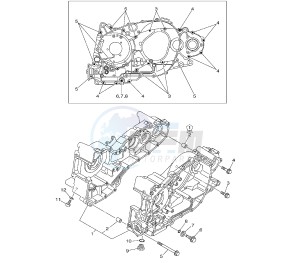 XP T-MAX WHITE MAX 500 drawing CRANKCASE