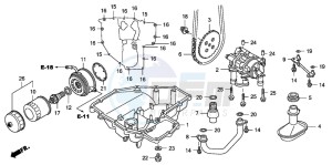 CB1300F CB1300SUPER FOUR drawing OIL PAN/OIL PUMP