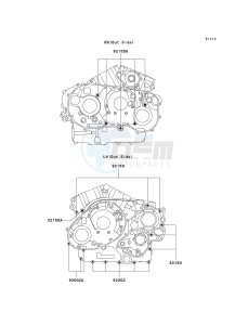 VN 1500 N [VULCAN 1500 CLASSIC] (N4) N4 drawing CRANKCASE BOLT PATTERN