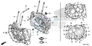 TRX420FA1F TRX420 Europe Direct - (ED) drawing CRANKCASE (TRX420FA1/ FA2)