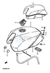 GSX550E (F-G-H) drawing FUEL TANK (GSX550EFF EFG)