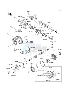 KVF 700 A [PRAIRIE 700 4X4] (A6F) A6F drawing DRIVE SHAFT-REAR