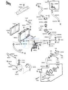 ZX 600 C [NINJA 600R] (C1-C2) [NINJA 600R] drawing RADIATOR-- C1_C2-505600- -