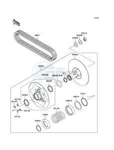 KVF360 KVF360B6F EU drawing Driven Converter/Drive Belt