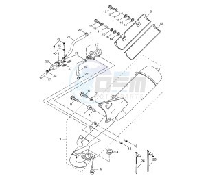 YQ AEROX 50 drawing EXHAUST