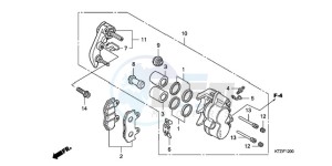 PES125R9 Europe Direct - (ED / STC 2ED) drawing FRONT BRAKE CALIPER