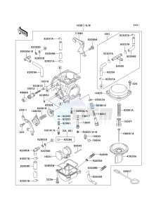 KL 650 A [KLR650] (A10-A14) [KLR650] drawing CARBURETOR