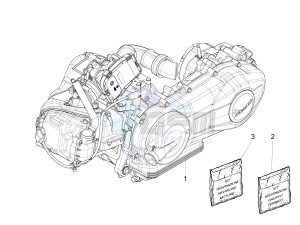 SUPER GTS 125 4T 3V IE NOABS E2-E3 (APAC) drawing Engine, assembly