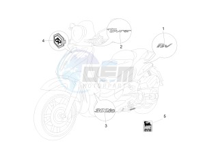 Beverly 300 ie Tourer (USA) USA drawing Plates - Emblems