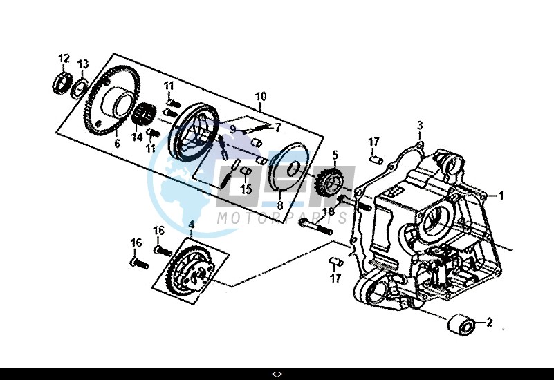 R CRANK CASE-OIL PUMP ASSY