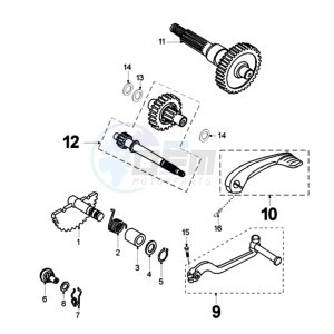 FIGHT LCT FR drawing DRIVE SHAFTS / KICKSTARTER