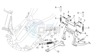 Leonardo 125-150 ST drawing Central stand