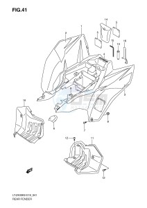 LT-Z400 (E19) drawing REAR FENDER (LT-Z400K9)