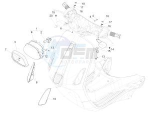 150 Sprint 4T 3V ie (NAFTA) drawing Front headlamps - Turn signal lamps