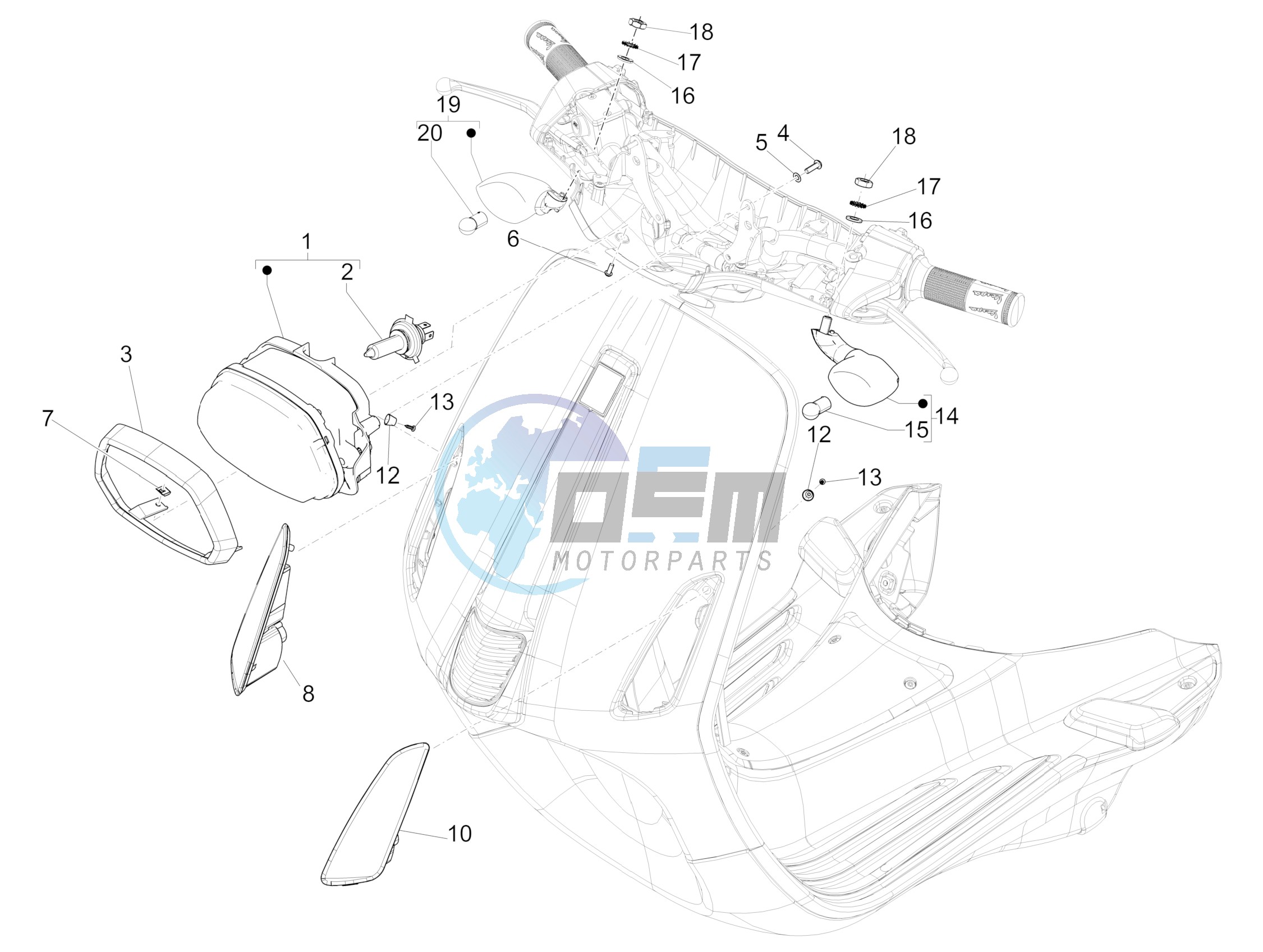 Front headlamps - Turn signal lamps