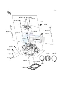 KX250F KX250ZDF EU drawing Cylinder Head