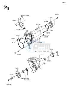 KX250F KX252AJF EU drawing Water Pump