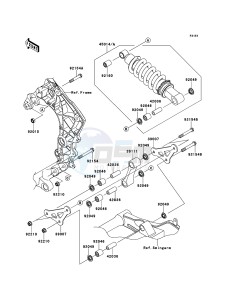 Z1000SX ZX1000GCF FR GB XX (EU ME A(FRICA) drawing Suspension/Shock Absorber