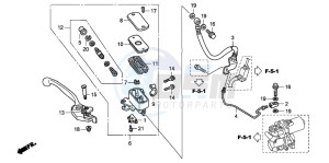 VFR800A drawing FR. BRAKE MASTER CYLINDER (VFR800A)