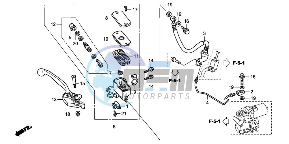 FR. BRAKE MASTER CYLINDER (VFR800A)