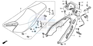 CB600F2 CB600S drawing SEAT/SEAT COWL (CB600F3/4/5/6)