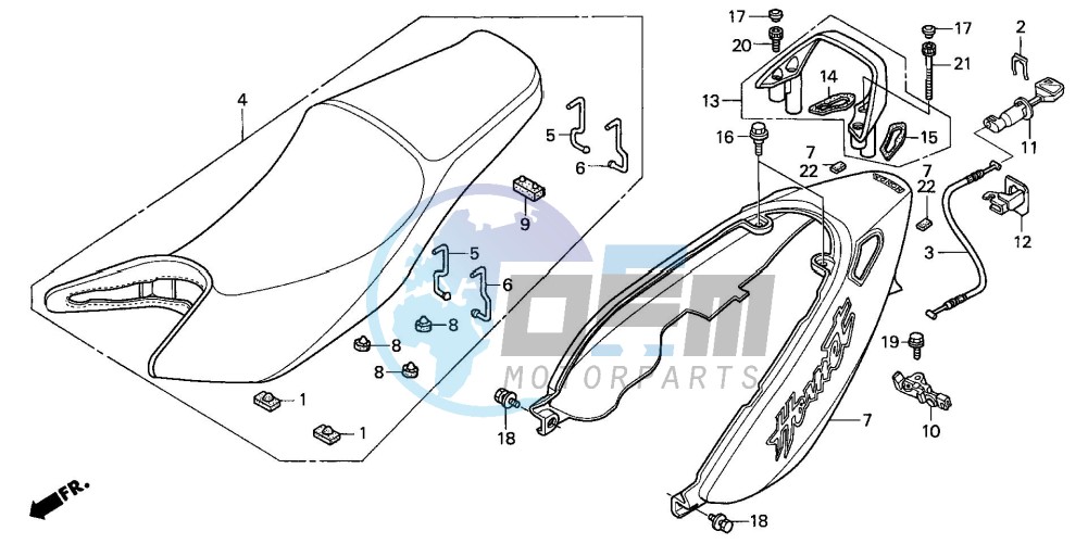 SEAT/SEAT COWL (CB600F3/4/5/6)