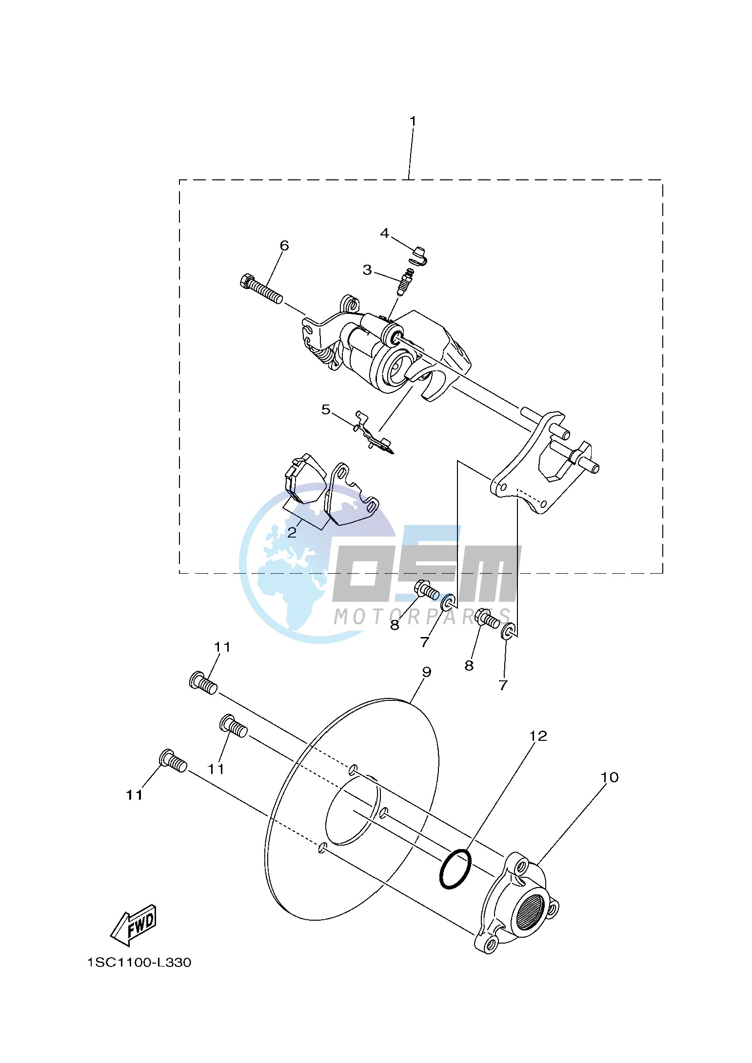 REAR BRAKE CALIPER