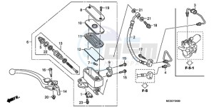 ST1300A9 Australia - (U / ABS MME) drawing FR. BRAKE MASTER CYLINDER